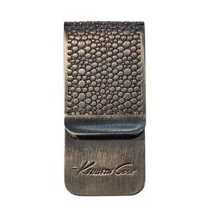 Kenneth Cole Money Clip Metal Gunmetal Silver‎ 2 Inches Gift For Him